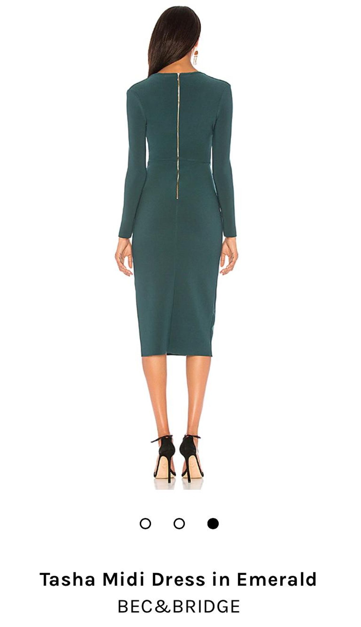 Tasha Midi Dress in Emerald - Image 3