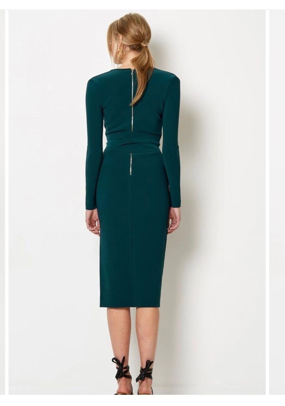 Tasha Midi Dress in Emerald - Image 7