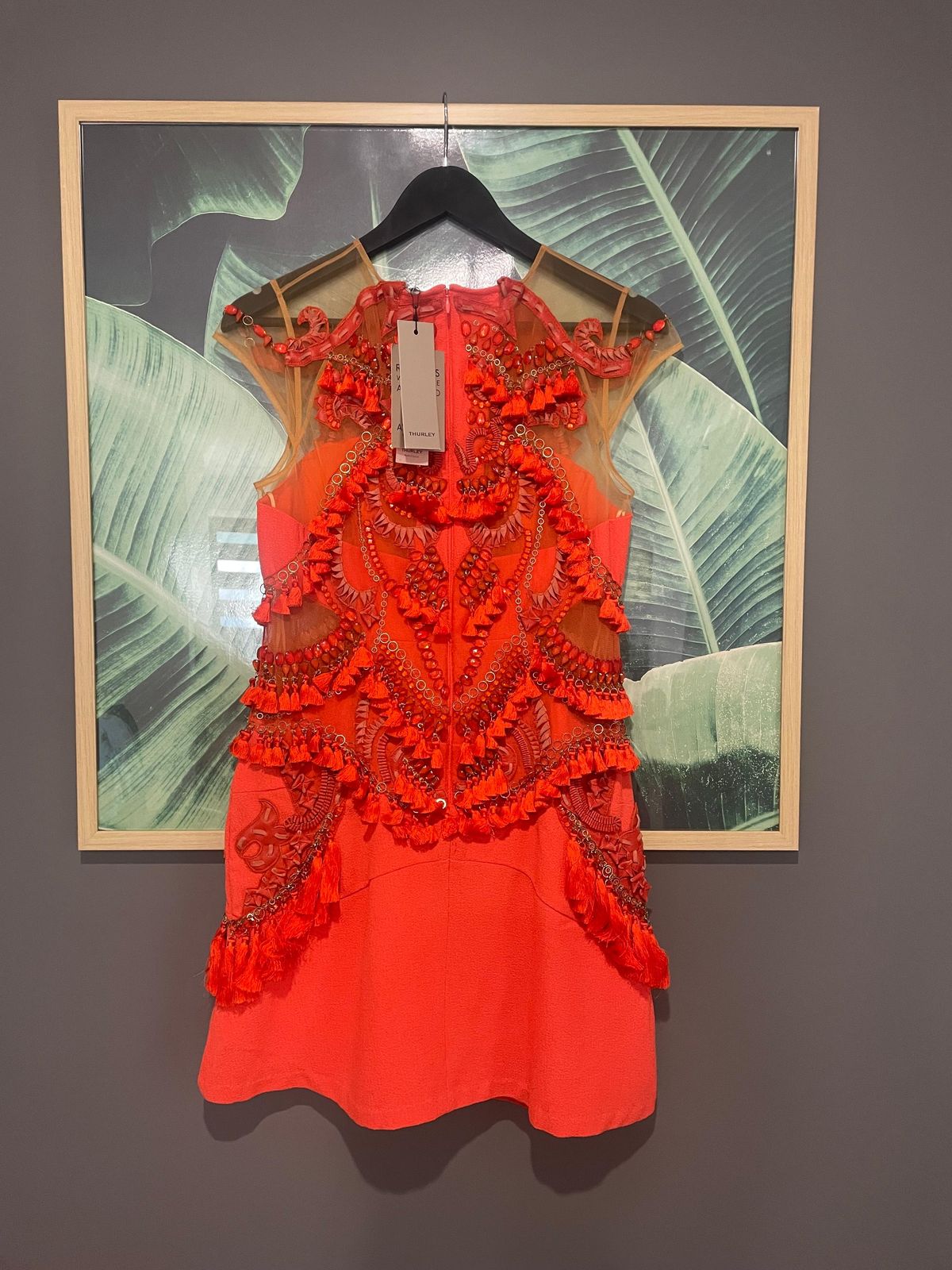 Thurley Cloud Nine Illusion Dress Red Size 10 - Image 5