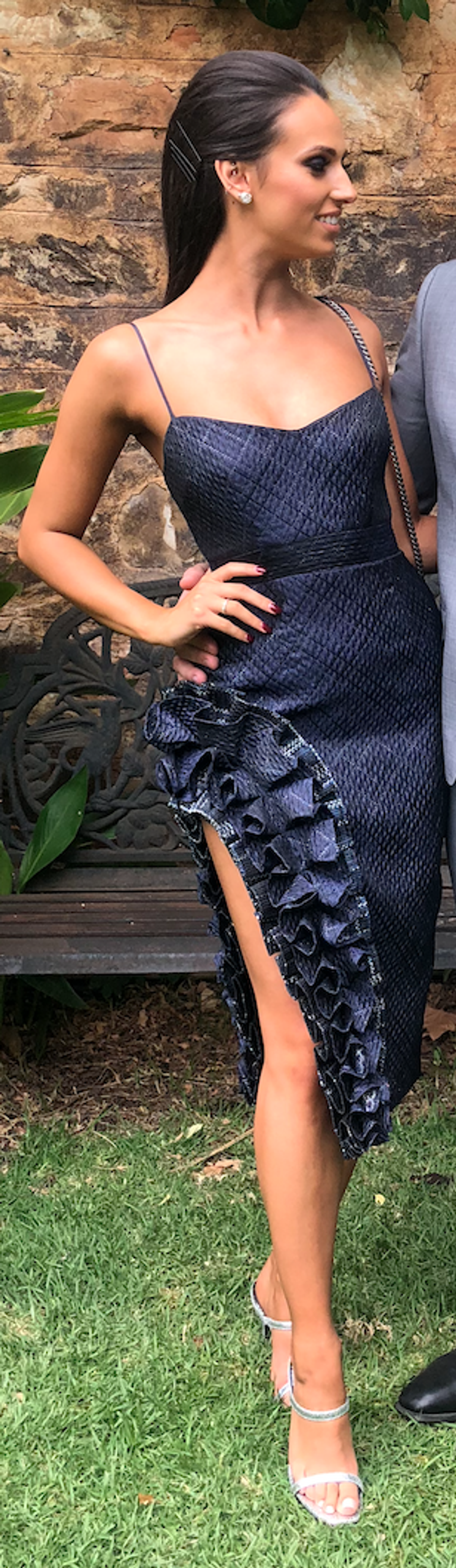 Eliya The Label Sage Dress Navy Size 6 for rent on The Volte - main image