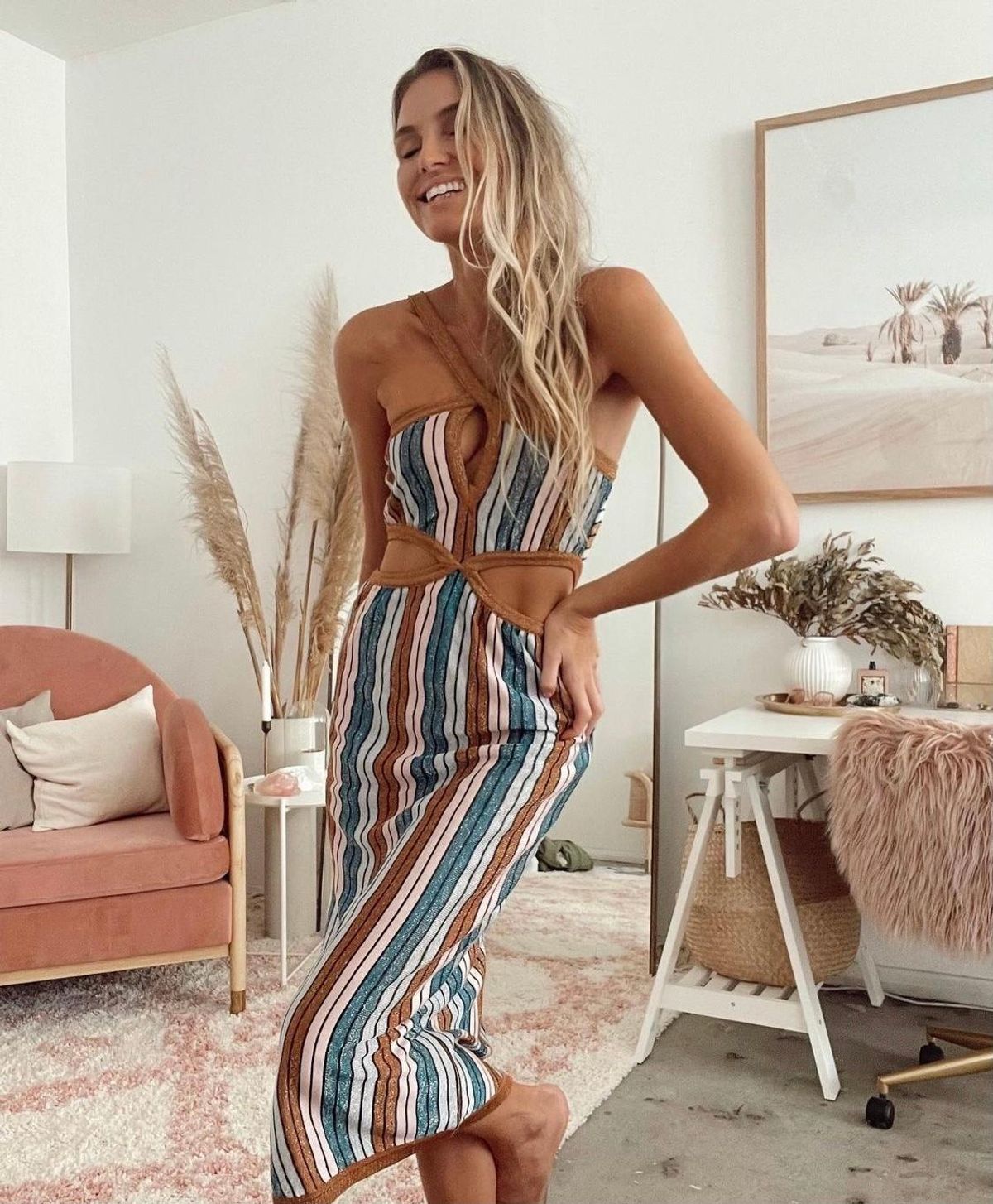 Suboo Lolita Knit Keyhole Midi Dress Metallic Size XS / AU 6 - Image 2