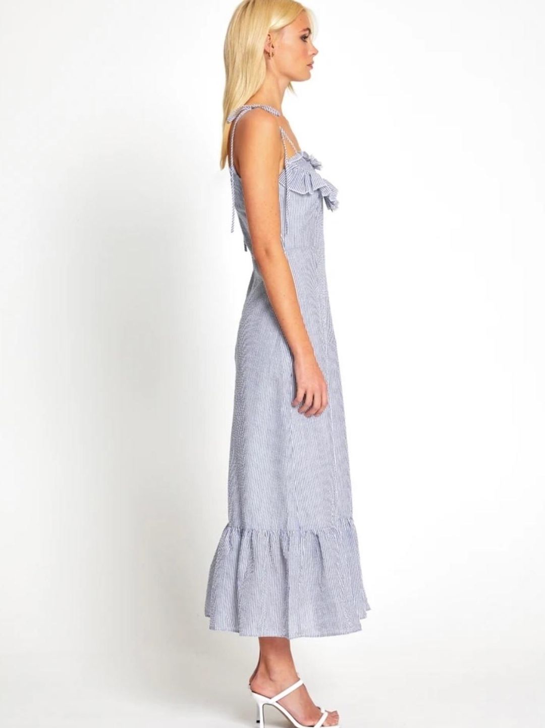Alice McCall French Press Midi Dress Blue Size L (12/14) for rent on The Volte - main image