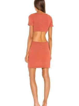 Cult Gaia Billie Knit Dress Orange Size 8 for rent on The Volte - image 2