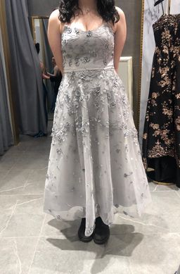 Bariano Strapless Lace Ballgown Gown Size 14 for rent on The Volte - image 2