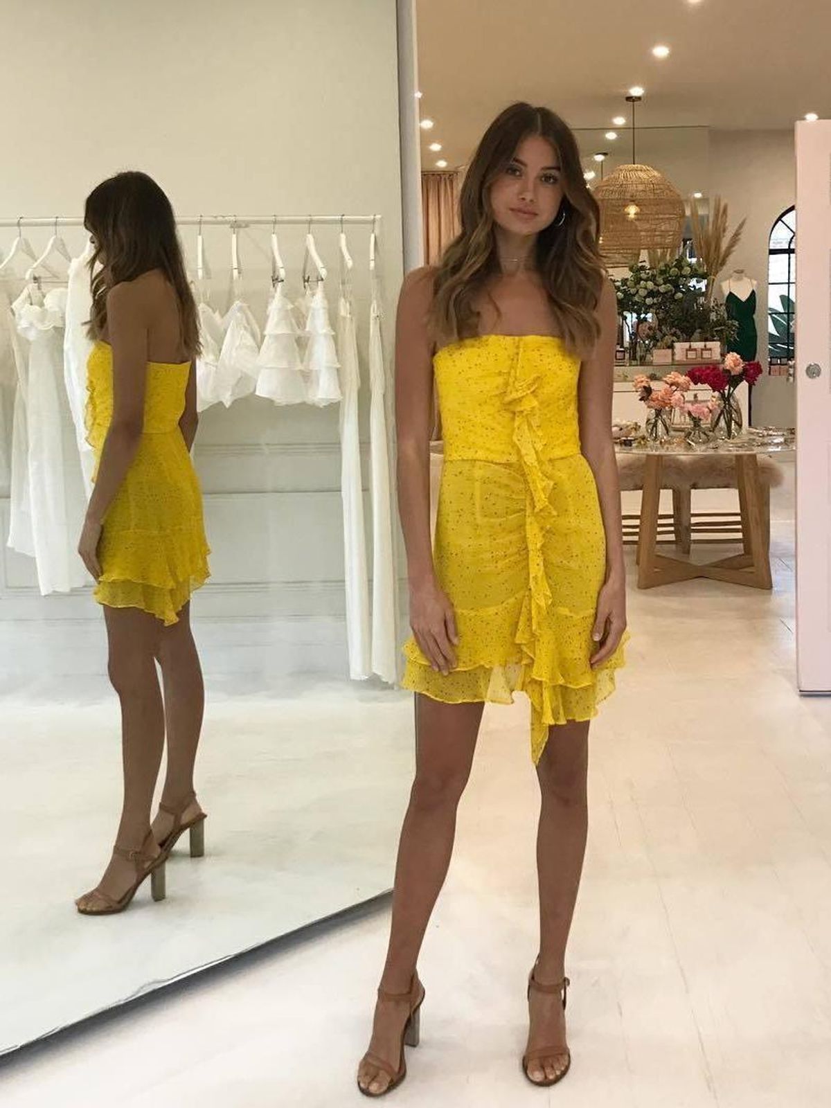 Bec and Bridge Hibiscus Golden Mini Dress - Image 2