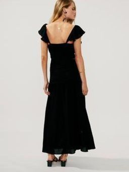 Suboo Alva Rouched Cutout Maxi Dress Black for rent on The Volte - image 2