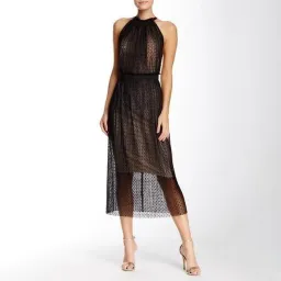 Bec & Bridge Halter Pompette Midi Dress Black Size AU 6 for rent on The Volte - image 1