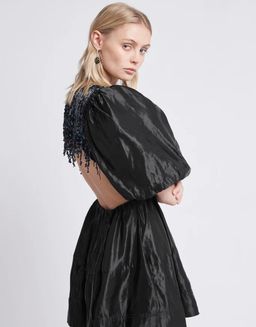 Aje Relic Beaded Mini Dress Black Size 14 for rent on The Volte - image 3