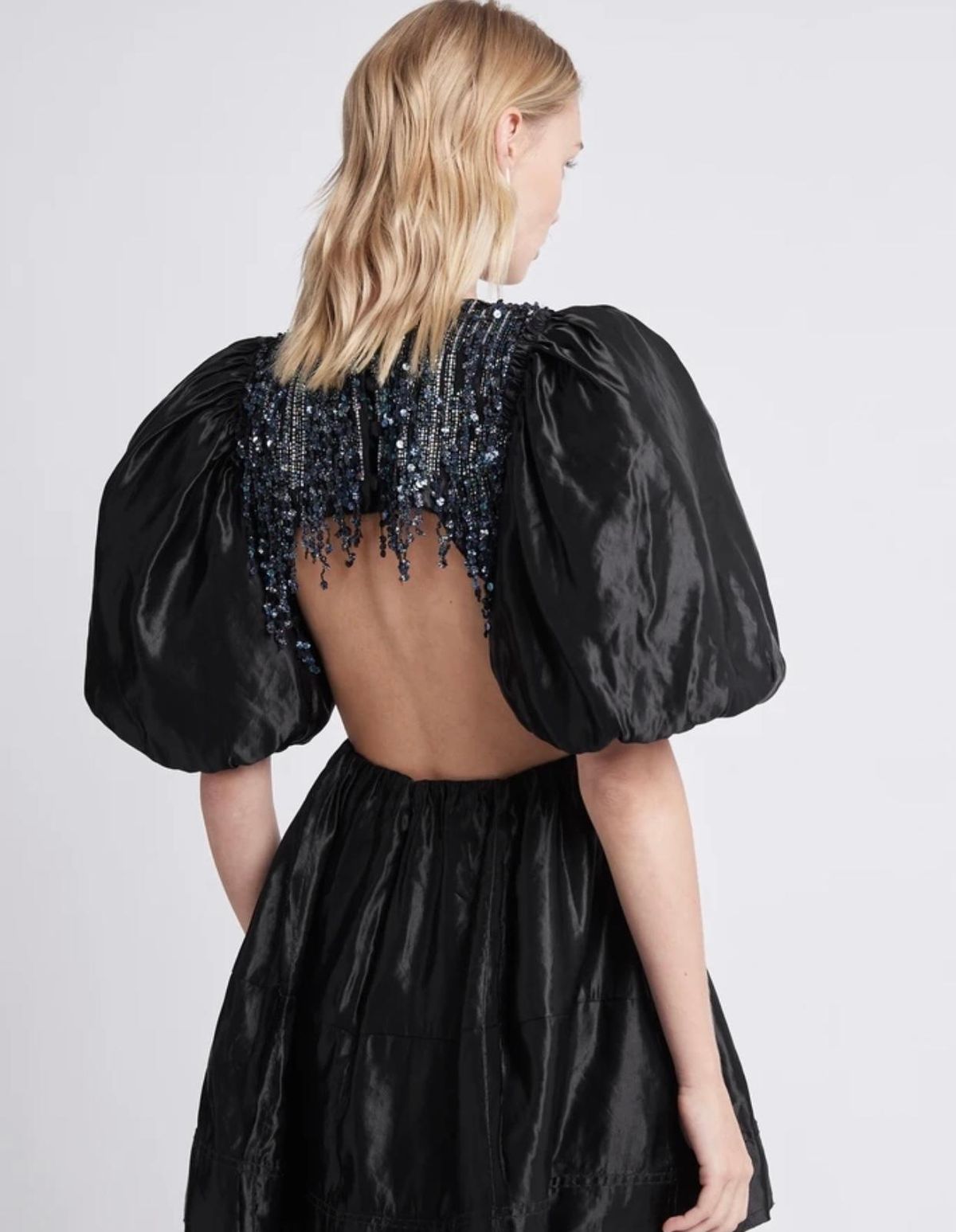 Aje Relic Beaded Mini Dress Black Size 14 - Image 4