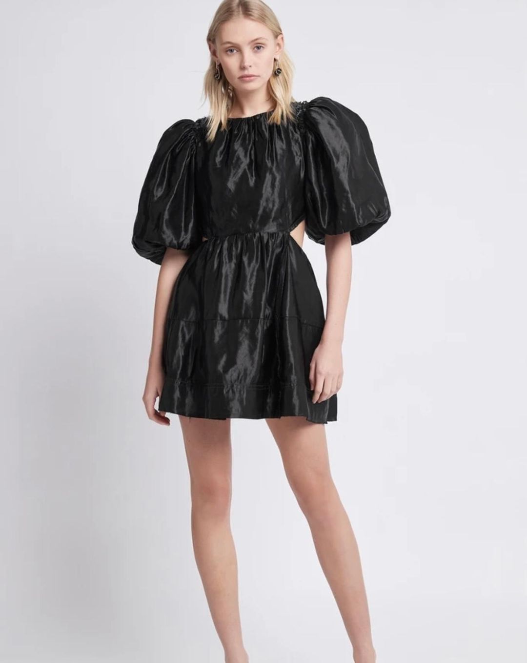 Aje Relic Beaded Mini Dress Black Size 14 for rent on The Volte - main image