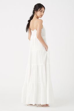 Aje Banksia Tiered Maxi Dress White Size 6 for rent on The Volte - image 3