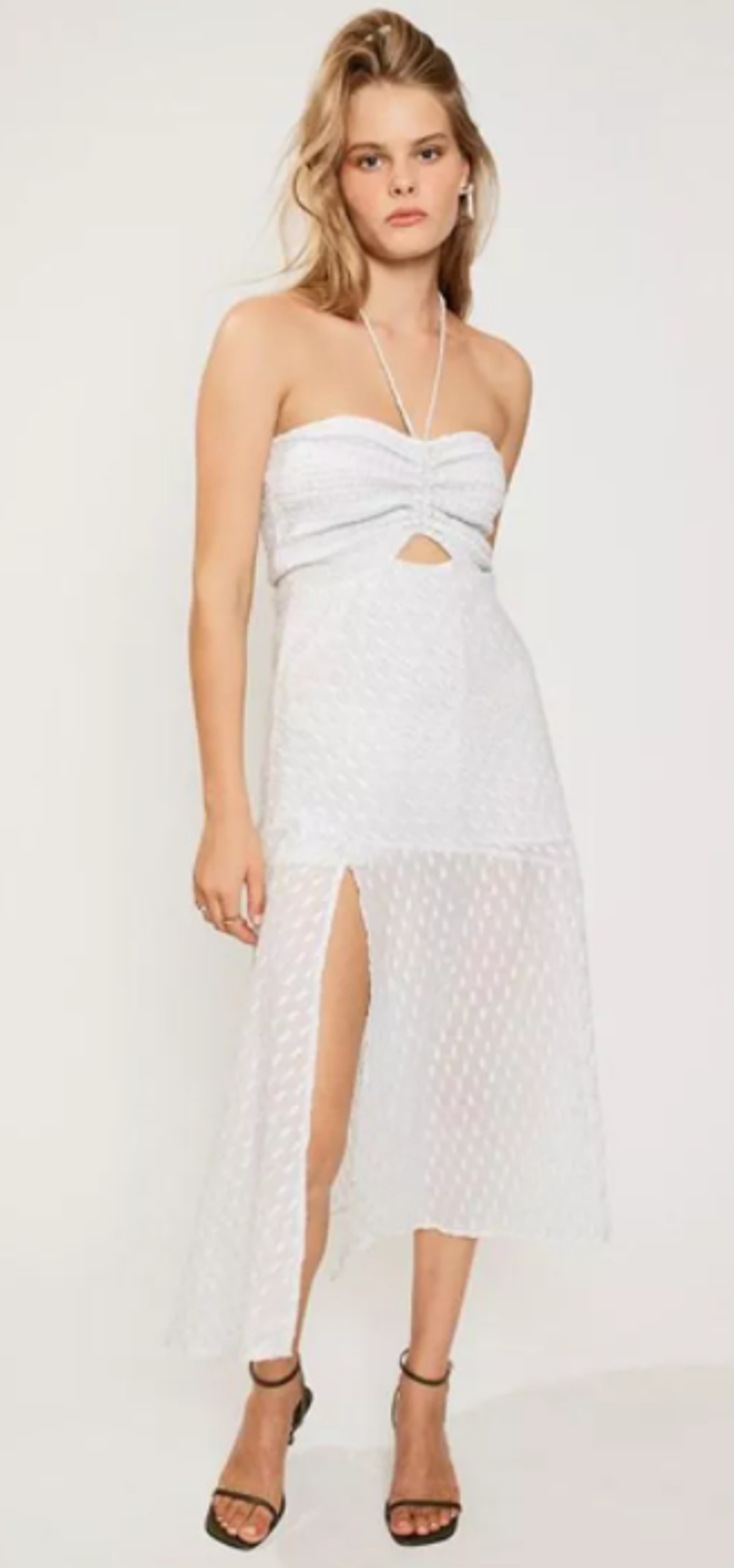 Suboo Verse Shirred Strapless Dress White Size 6 for rent on The Volte - main image