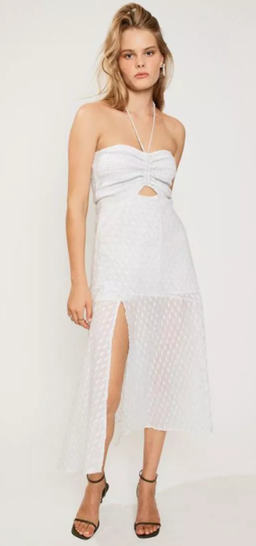 Suboo Verse Shirred Strapless Dress White Size 6 for rent on The Volte - image 3