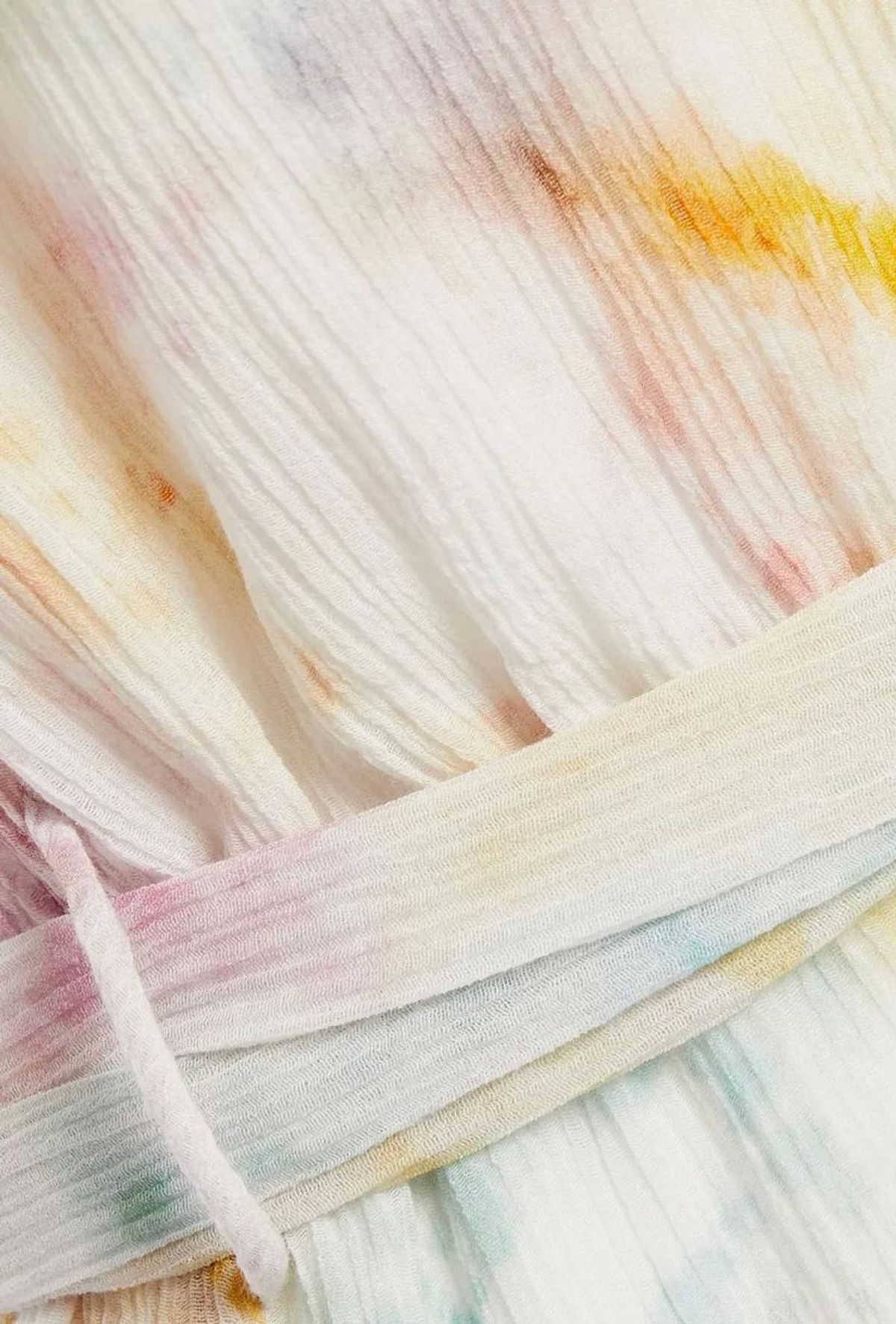 Tigerlily Saaralie Tie-dyed Cotton and Silk-blend Gauze Wide-leg Jumpsuit Print Size 8 - Image 4