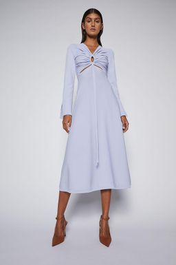 Scanlan Theodore Keyhole Dress Purple Size 8 for rent on The Volte - image 1