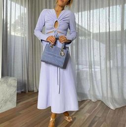 Scanlan Theodore Keyhole Dress Purple Size 8 for rent on The Volte - image 3