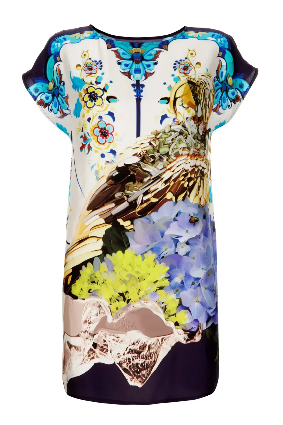 Mary Katrantzou Silk Mini Dress Print Size 8 for rent on The Volte - main image