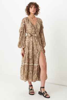 Spell Leopard Ada Gown Print Size 12 for rent on The Volte - image 1