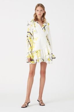 Aje Mimosa Wrap Mini Dress Print Size 10 for rent on The Volte - image 1