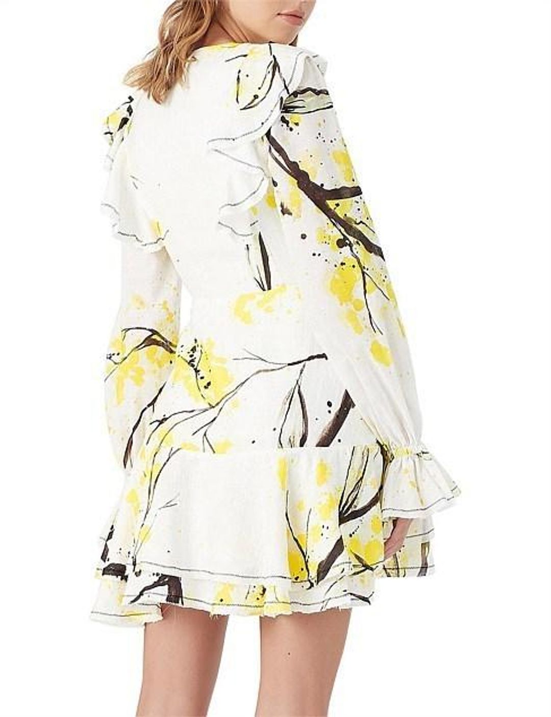 Aje Mimosa Wrap Mini Dress Print Size 10 for rent on The Volte - main image