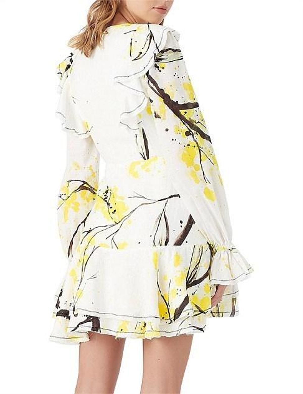 Aje Mimosa Wrap Mini Dress Print Size 10 - Image 2
