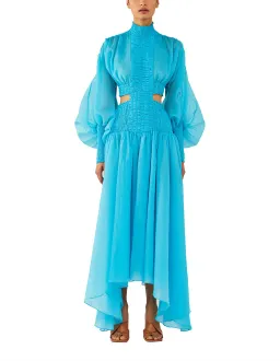Camilla & Marc Iris Midi Dress Aqua Blue Size 6 for rent on The Volte - image 1