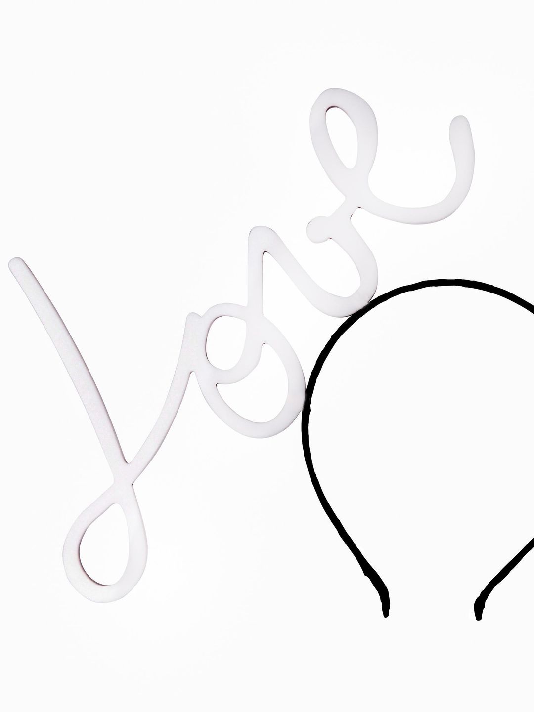 ''LOVE LETTERS'' HEADPIECE IN WHITE for rent on The Volte - main image