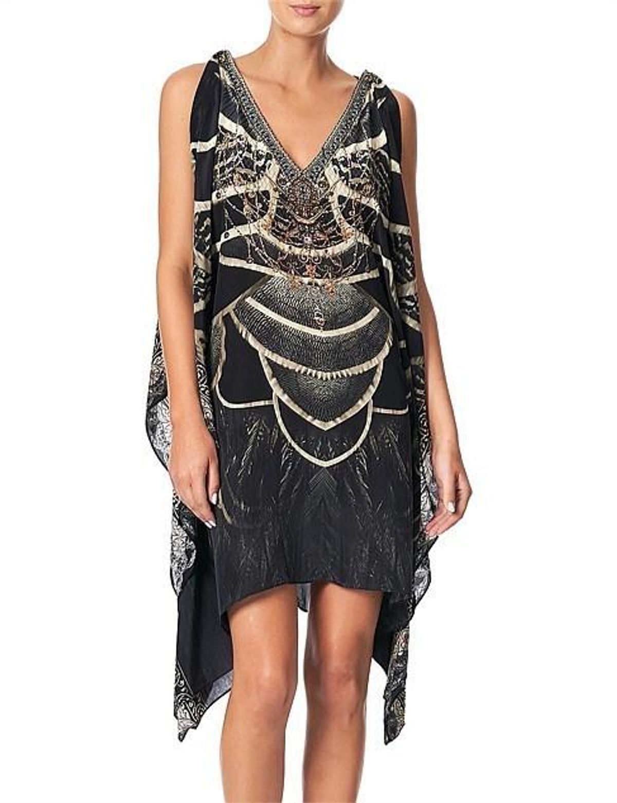 Camilla Under A Full Moon Kaftan with Button Up Sleeves Print Size 12 - Image 2