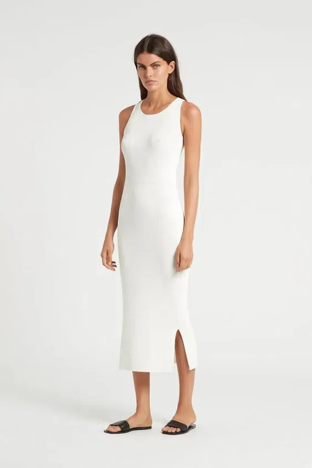 Sir the Label Marcelle Open Back Dress Midi White | AU 8 for rent on The Volte - main image