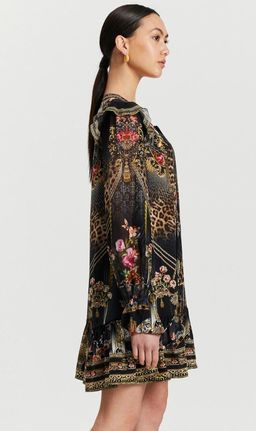 Camilla Gothic Goddess Ruffle Lace Up Dress Print Size XL for rent on The Volte - image 5