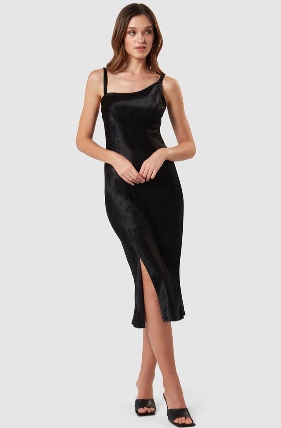 Charlie Holiday Slip Dress Black Size 8 for rent on The Volte - main image