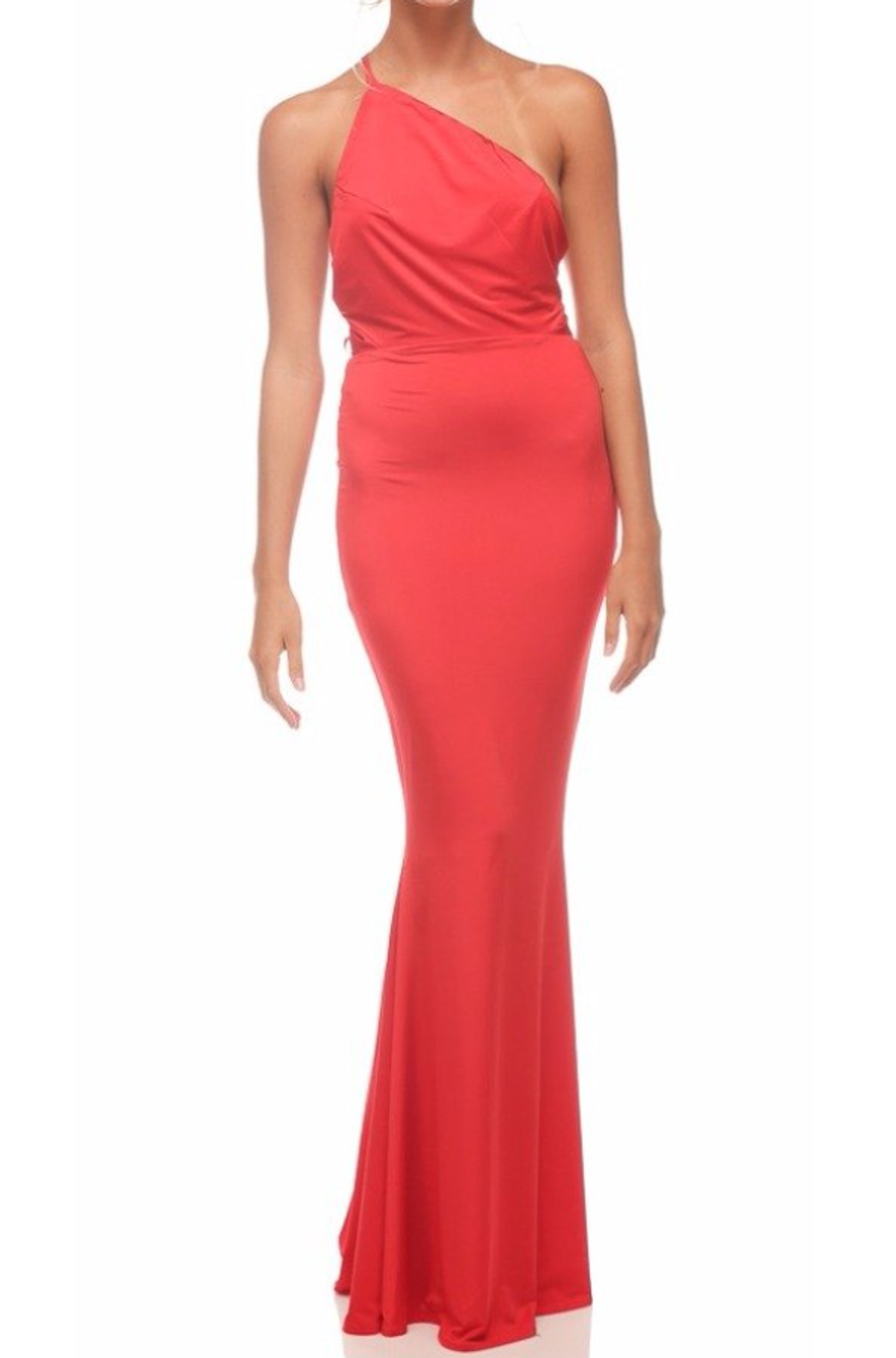 Abyss by Abby Jadore Gown Red Size 6 for rent on The Volte - main image