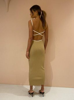 Bec and Bridge Coyote Midi Dress Camel Size 6 for rent on The Volte - image 3