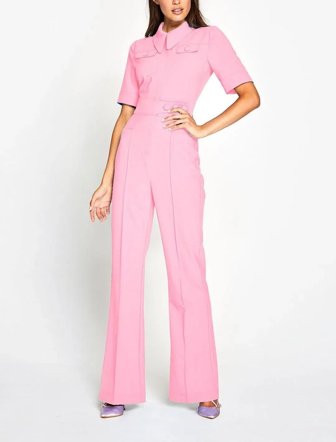 Alice McCall Little Journey Jumpsuit Pink Size 8 for rent on The Volte - main image