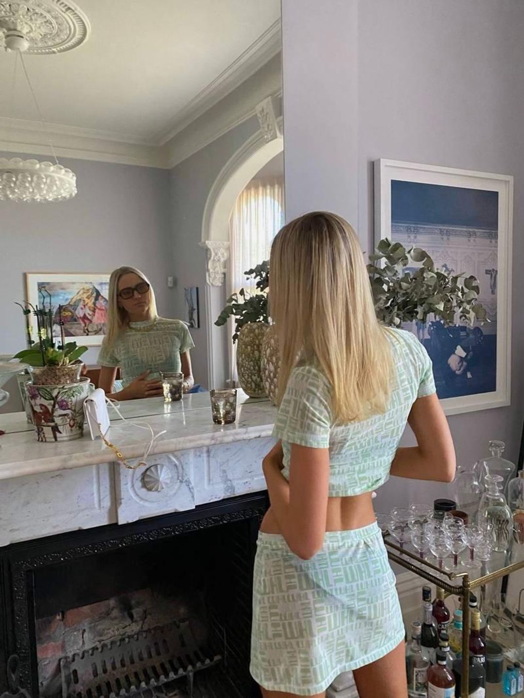 With Harper Lu Monogram Set Pistachio for rent on The Volte - main image