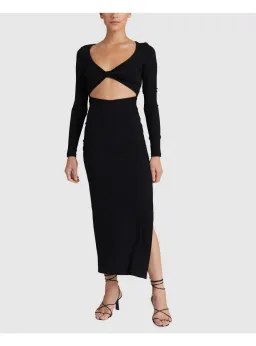 Bec & Bridge Della Vita Midi Dress Black Size AU 6 for rent on The Volte - image 1