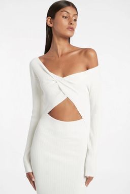 Sir the Label Kelvin Dress Midi White Size 1 | AU 8 for rent on The Volte - image 2