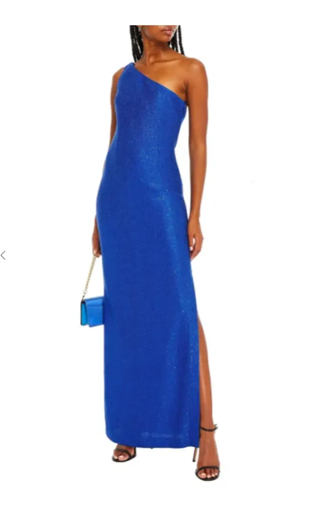 St John Blue Sequin Dress Blue Size 8 for rent on The Volte - main image