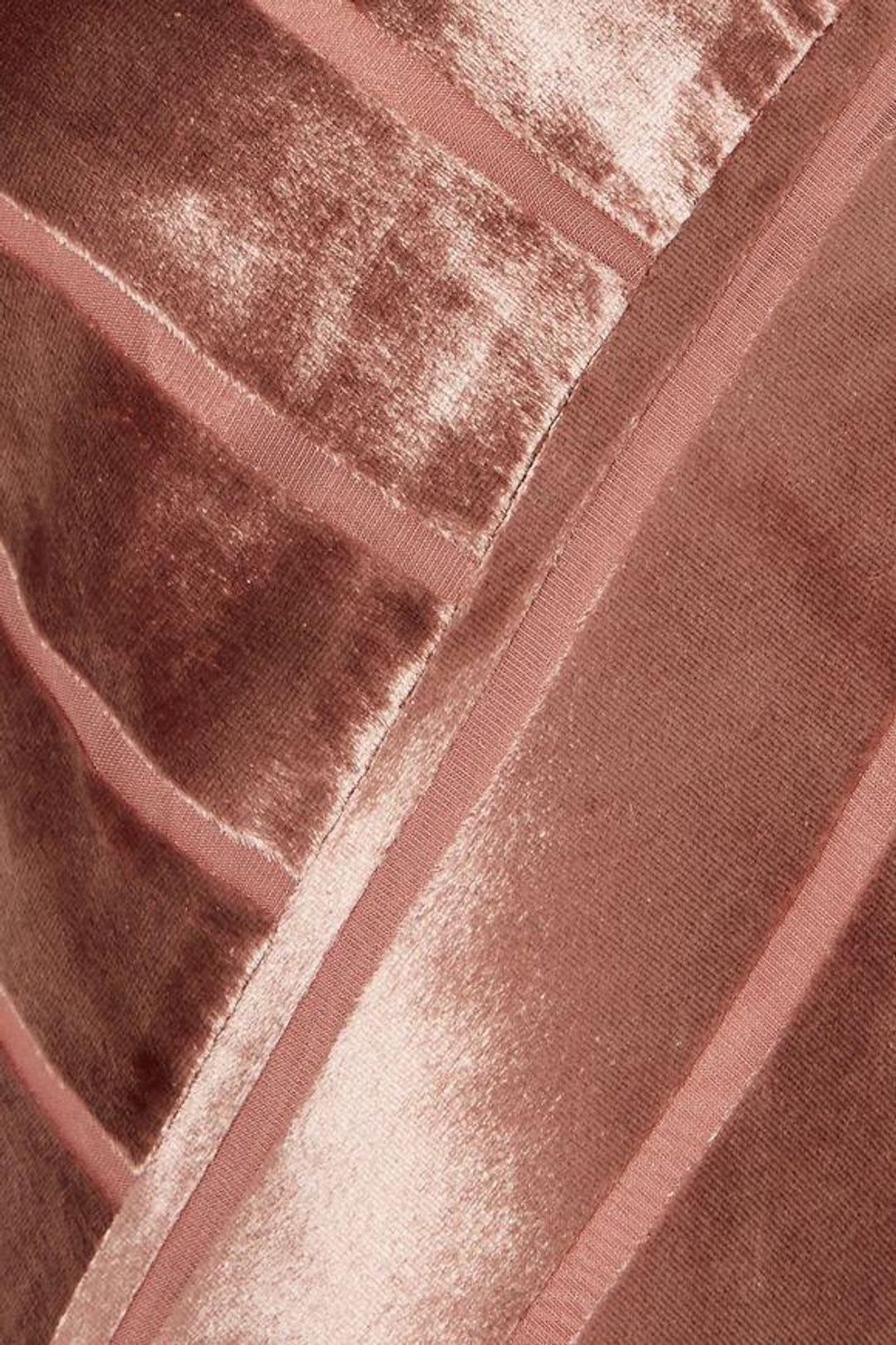 Michelle Mason Open-back devoré-velvet gown in Antique Rose Pink Size 10 for rent on The Volte - main image