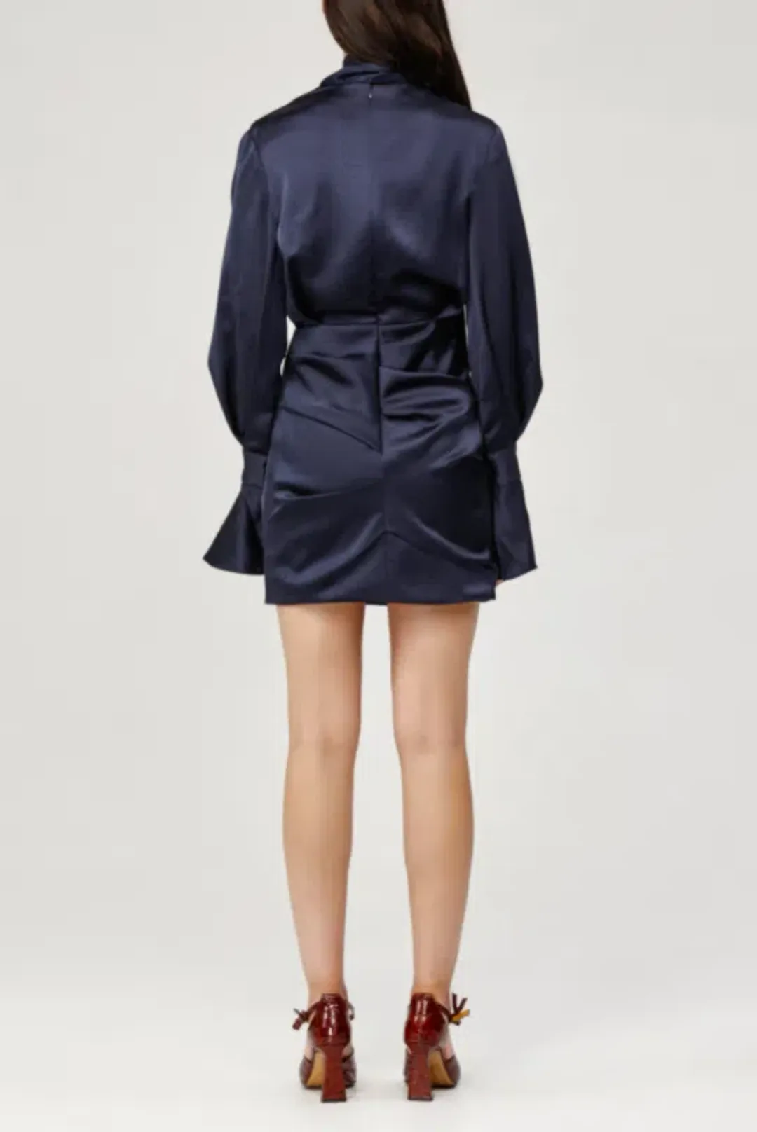Acler Soto Mini Dress Navy Size 6 for rent on The Volte - main image