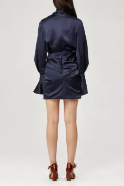 Acler Soto Mini Dress Navy Size 6 for rent on The Volte - image 2