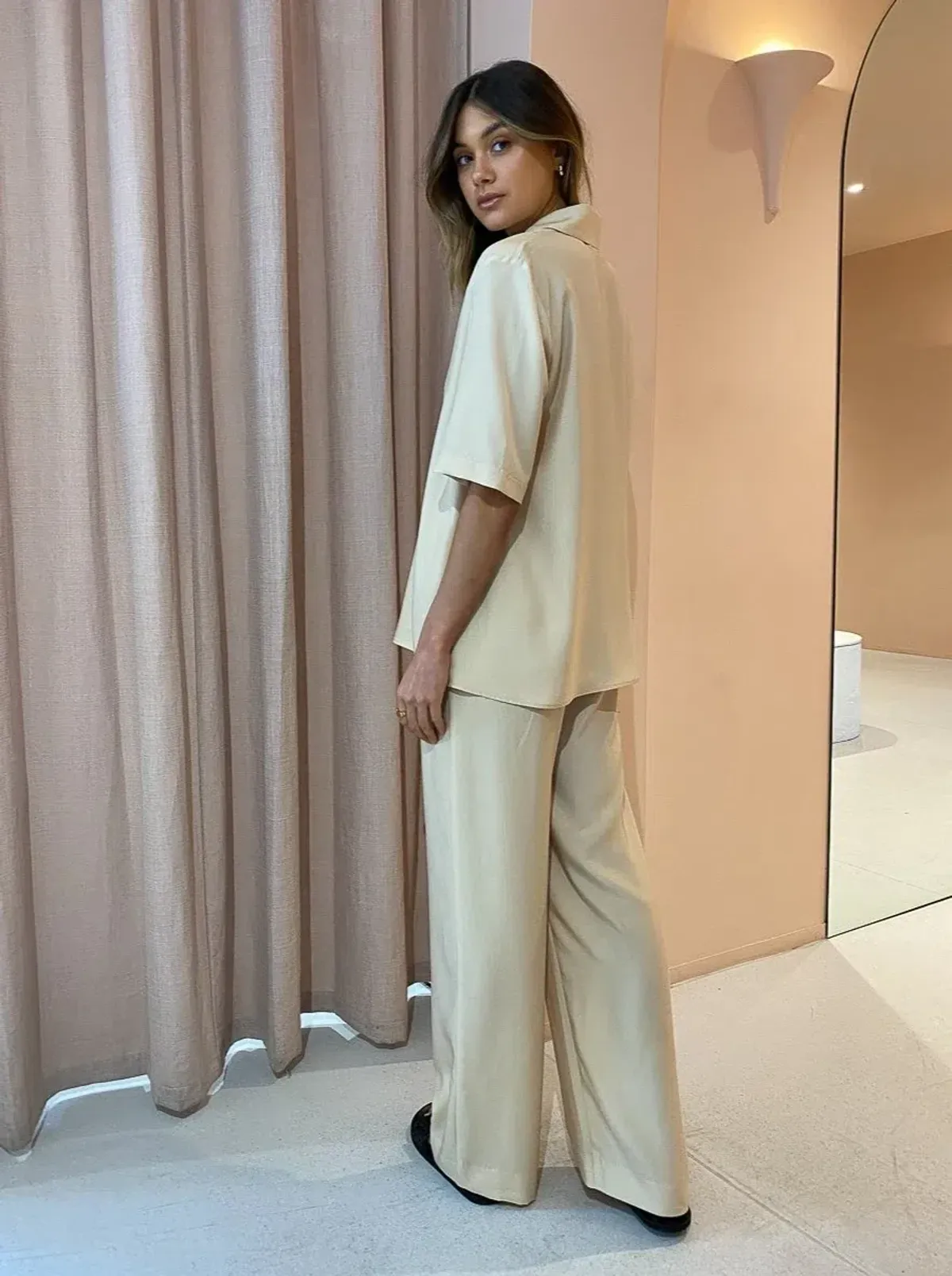 Viktoria and Woods Chorus Shirt and Pilot Pant Set Cream Size 10 - Image 2