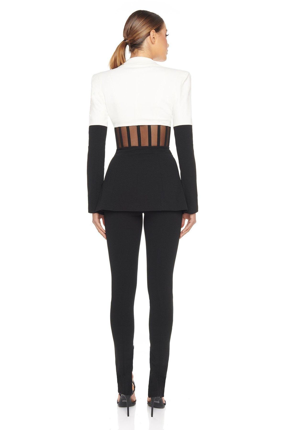 Eliya The Label Kira Blazer Black White Size 12 - Image 3