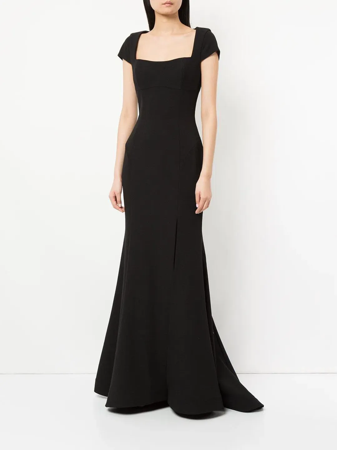 Rebecca Vallance Adriatic Open Back Gown - black size 6 for rent on The Volte - main image
