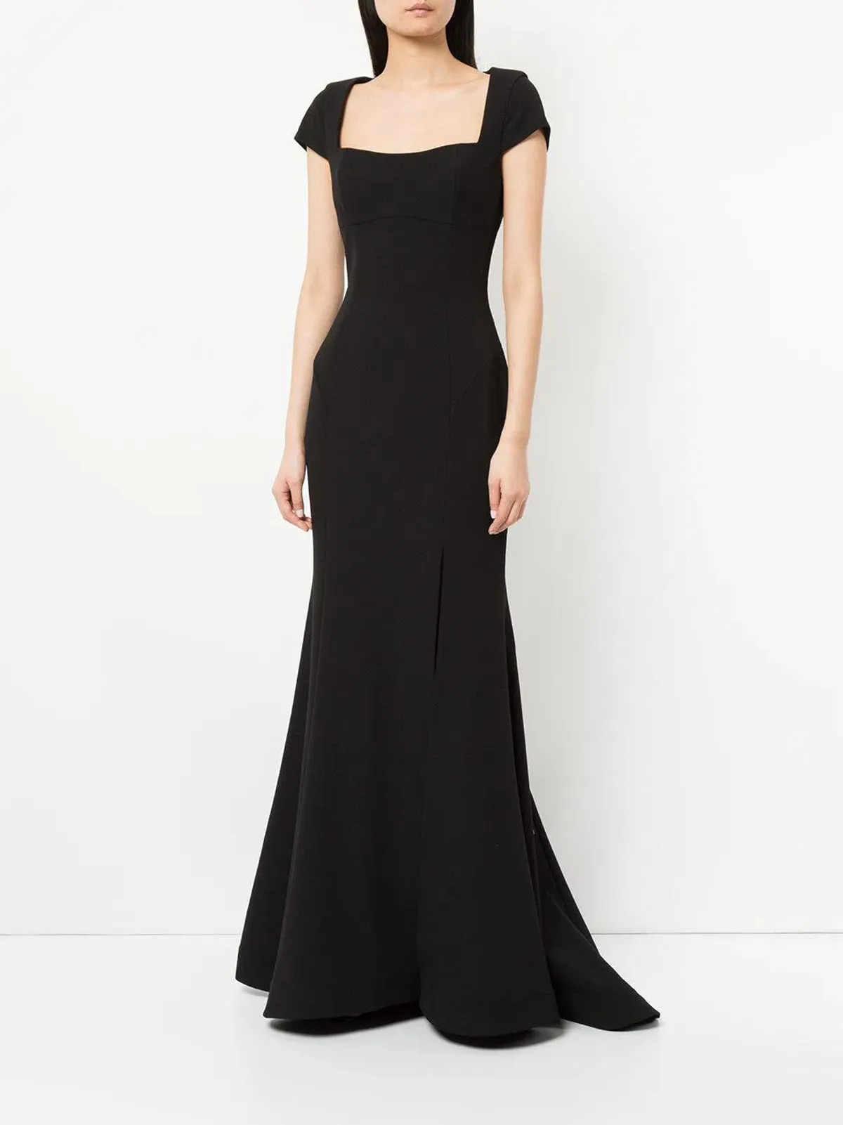 Rebecca Vallance Adriatic Open Back Gown - black size 6 for rent on The Volte - main image