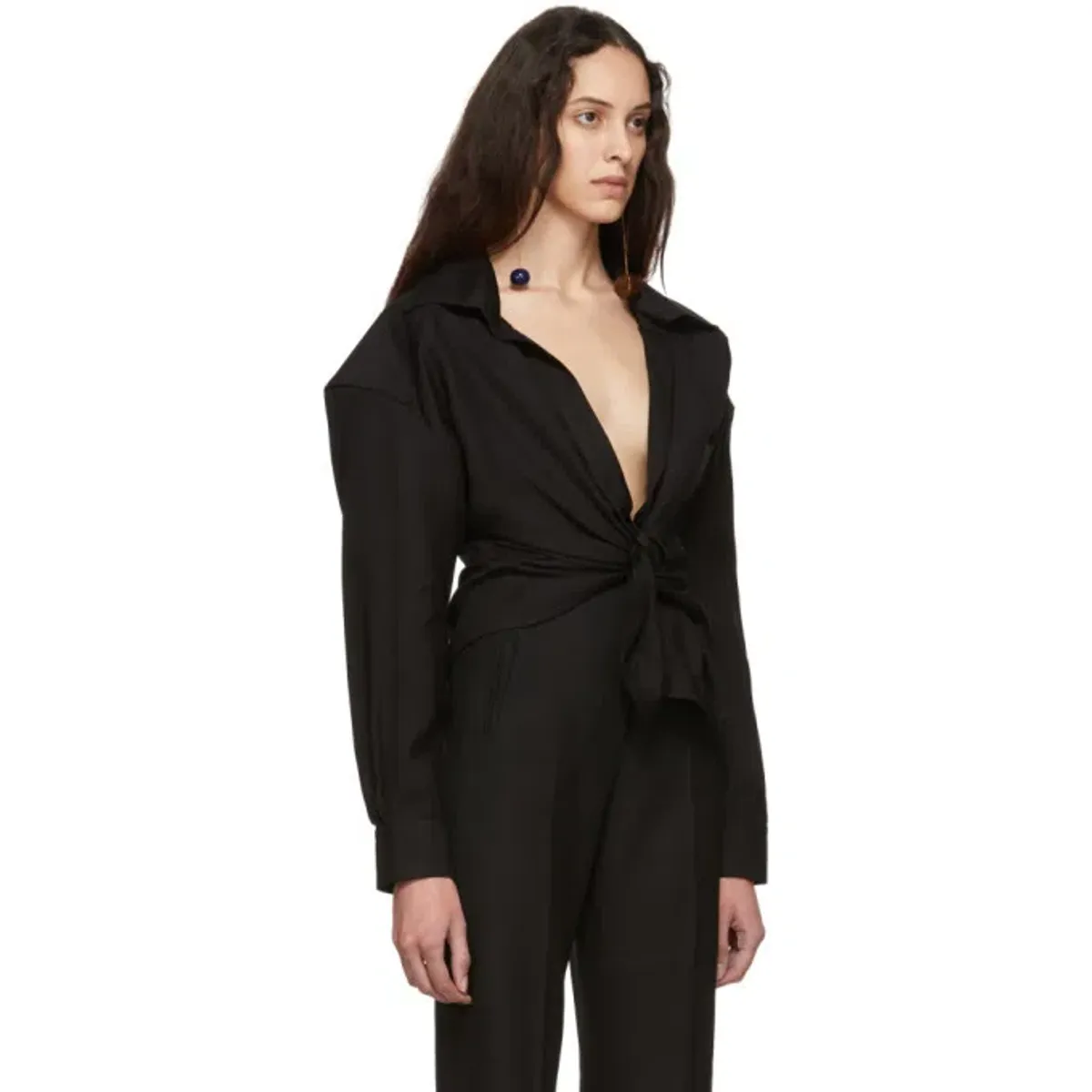 Jacquemus La Chemise Pavia Shirt Black Size 8 - Image 2