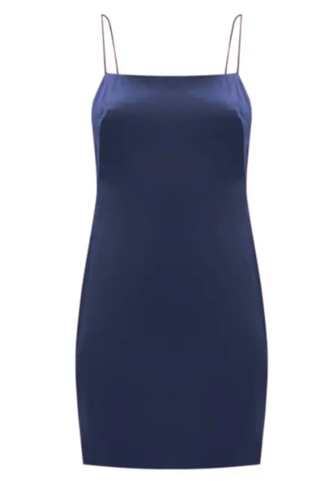 Gauge81 Bima Open Back Satin Mini Dress Blue Size 8 for rent on The Volte - main image