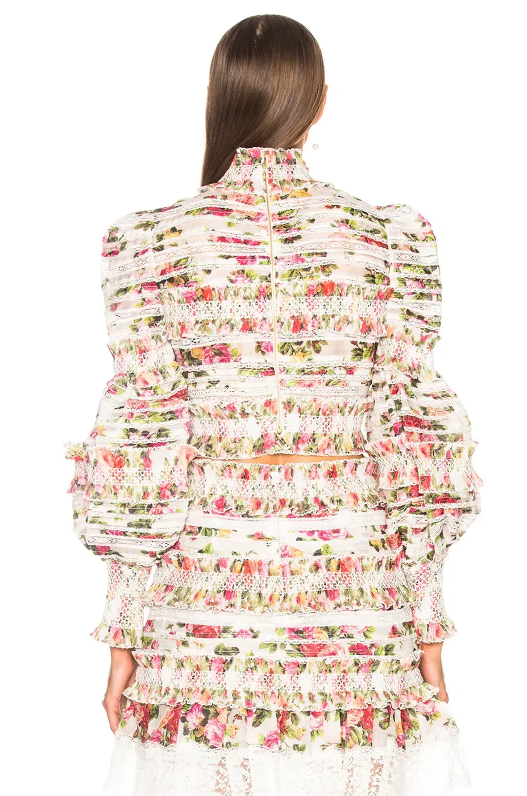 Zimmerman Radiate Sunny Smocked Bodice Pink Floral Size 8 for rent on The Volte - main image