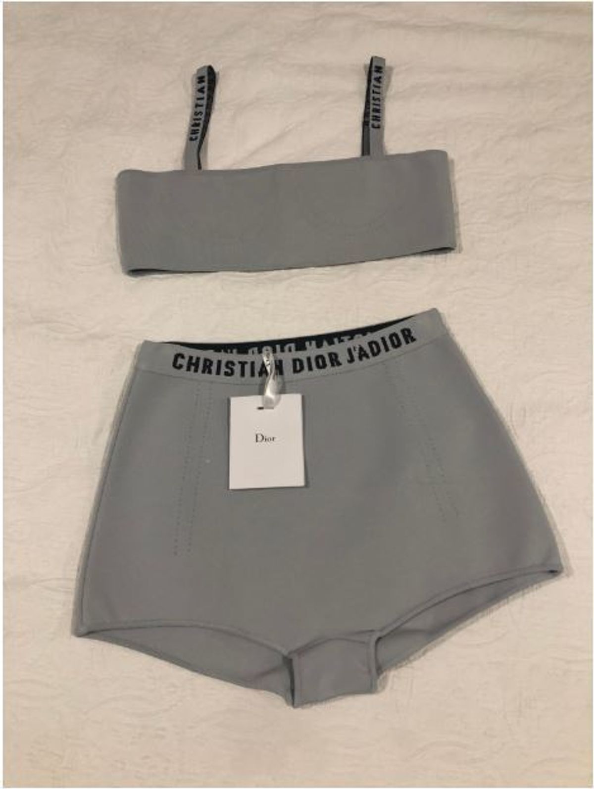 Christian Dior two piece set grey size 8 - Image 1