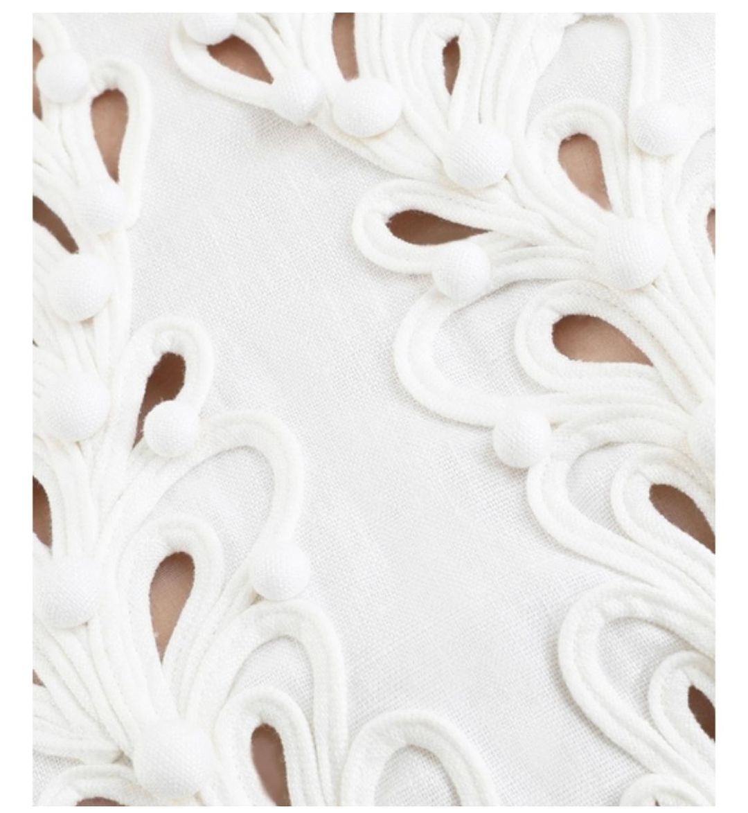 Zimmermann Brightside Rouleaux Bodice Size 8 and Mini Skirt Size 6 Set Ivory for rent on The Volte - main image